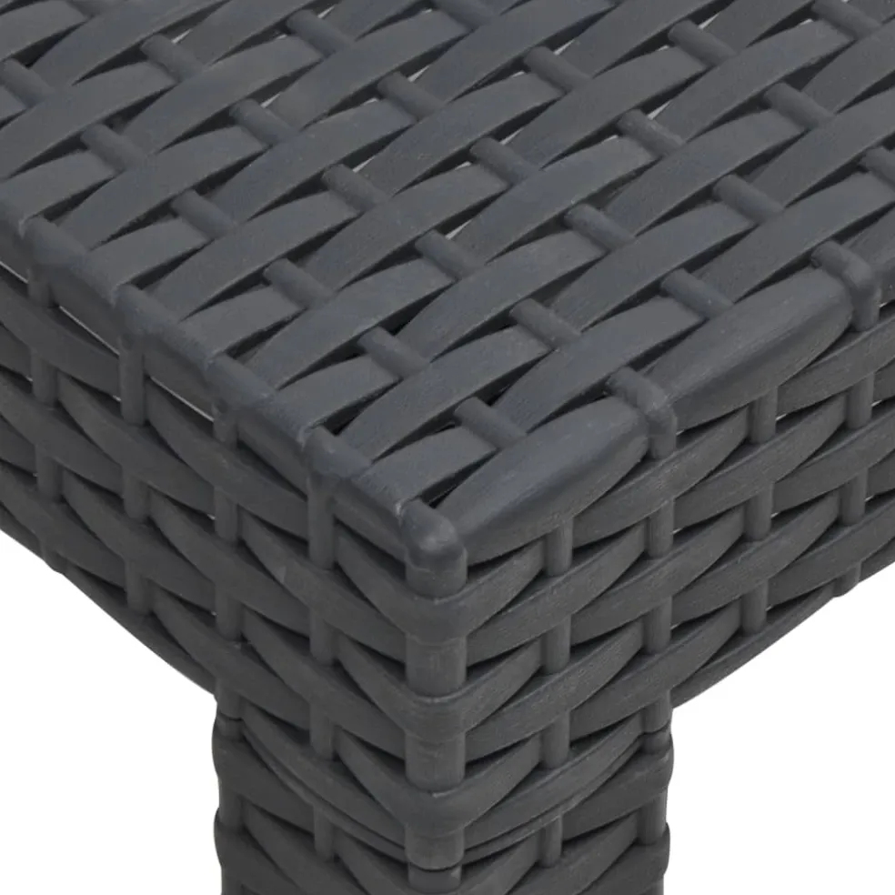 vidaXL 2-delige Loungeset met kussens PP rattan antracietkleurig