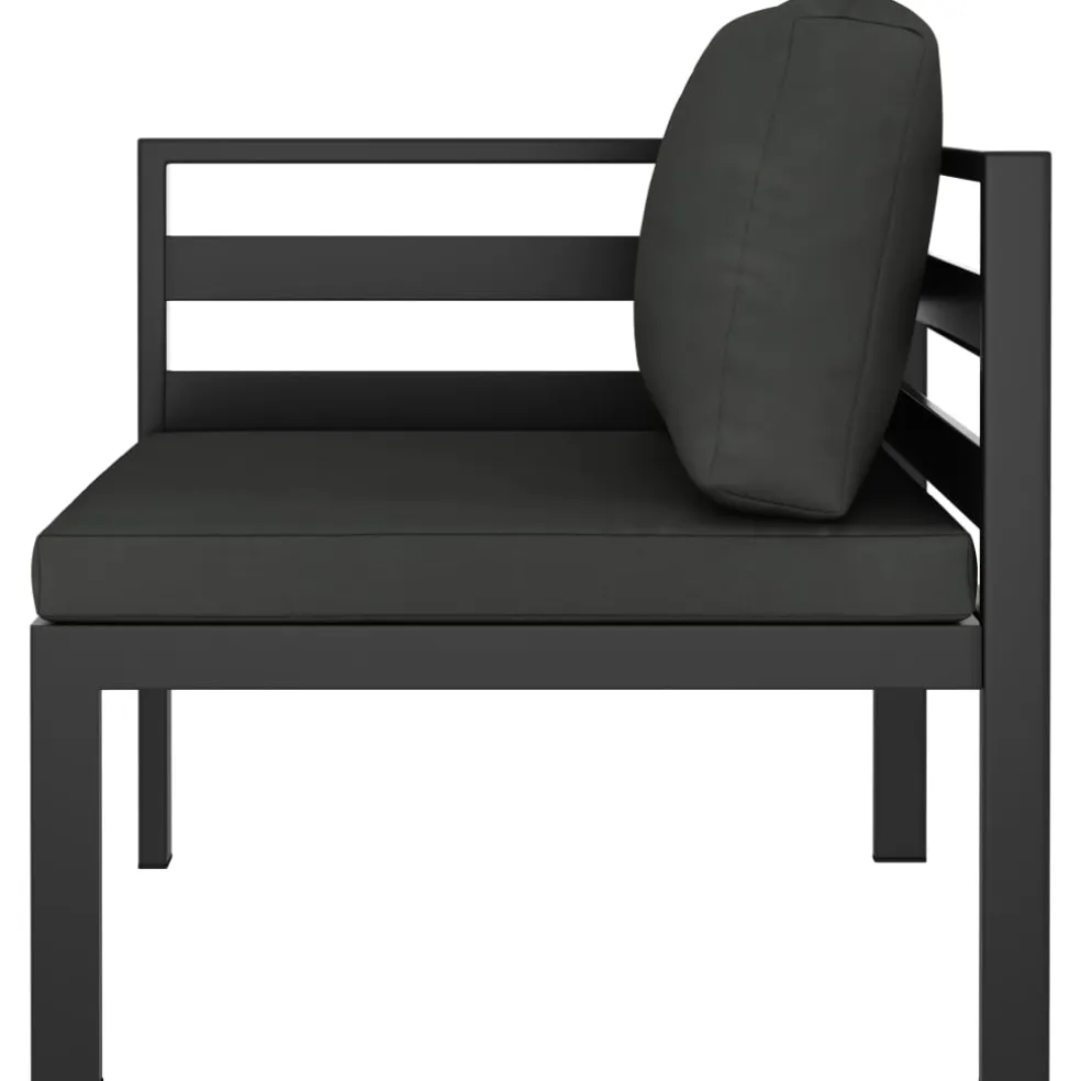 vidaXL 7-delige Loungeset met kussens aluminium antracietkleurig