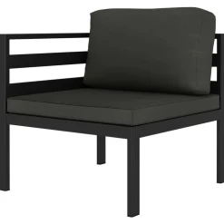 vidaXL 7-delige Loungeset met kussens aluminium antracietkleurig