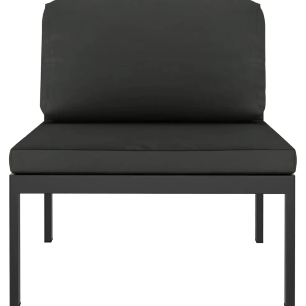 vidaXL 7-delige Loungeset met kussens aluminium antracietkleurig