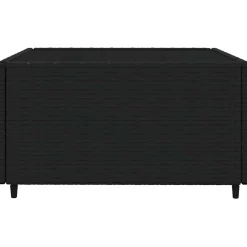 vidaXL 4-delige Loungeset met kussens poly rattan zwart