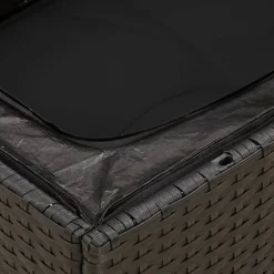 vidaXL 7-delige Loungeset met kussens poly rattan zwart