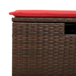 vidaXL 8-delige Loungeset met kussens poly rattan bruin