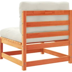 vidaXL 6-delige Loungeset met kussens massief grenenhout wasbruin