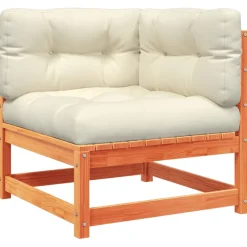 vidaXL 6-delige Loungeset met kussens massief grenenhout wasbruin