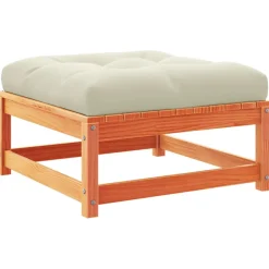 vidaXL 6-delige Loungeset met kussens massief grenenhout wasbruin