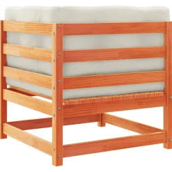 vidaXL 6-delige Loungeset met kussens massief grenenhout wasbruin