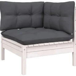 vidaXL 7-delige Loungeset met kussens massief grenenhout