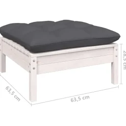vidaXL 9-delige Loungeset met kussens massief grenenhout