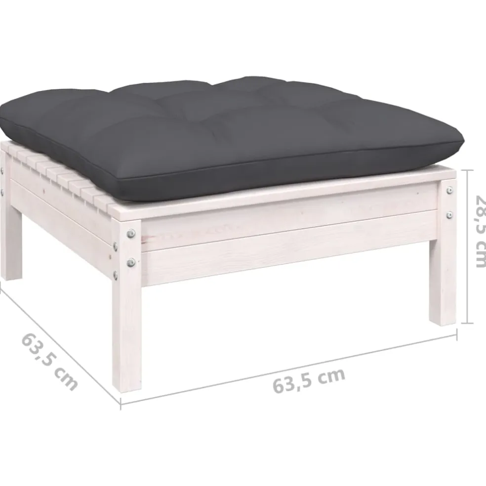 vidaXL 9-delige Loungeset met kussens massief grenenhout