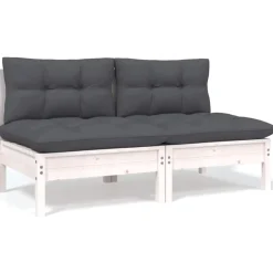 vidaXL 9-delige Loungeset met kussens massief grenenhout