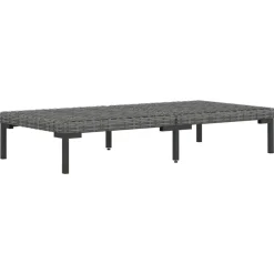 vidaXL 8-delige Loungeset met kussens poly rattan donkergrijs