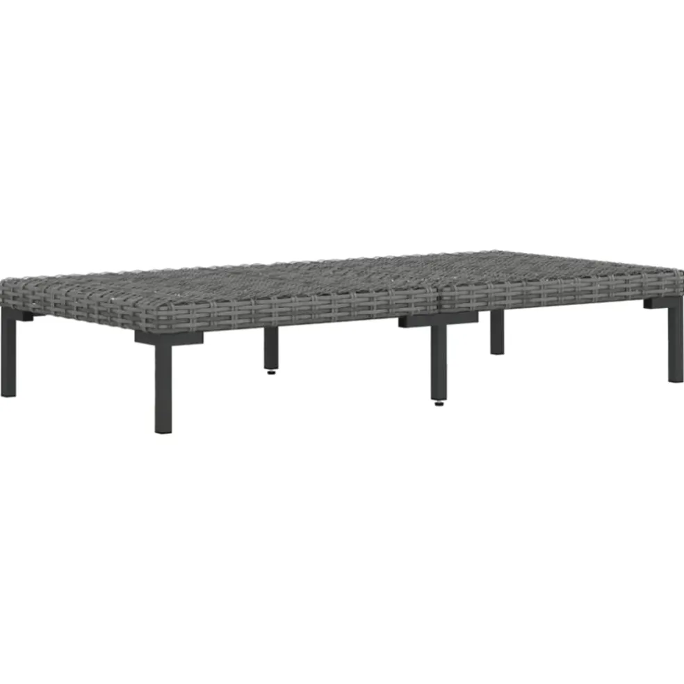 vidaXL 8-delige Loungeset met kussens poly rattan donkergrijs