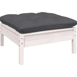 vidaXL 7-delige Loungeset met kussens grenenhout wit