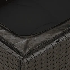 vidaXL 9-delige Loungeset met kussens poly rattan zwart