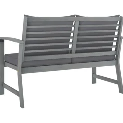 vidaXL 4-delige Loungeset met kussens massief acaciahout
