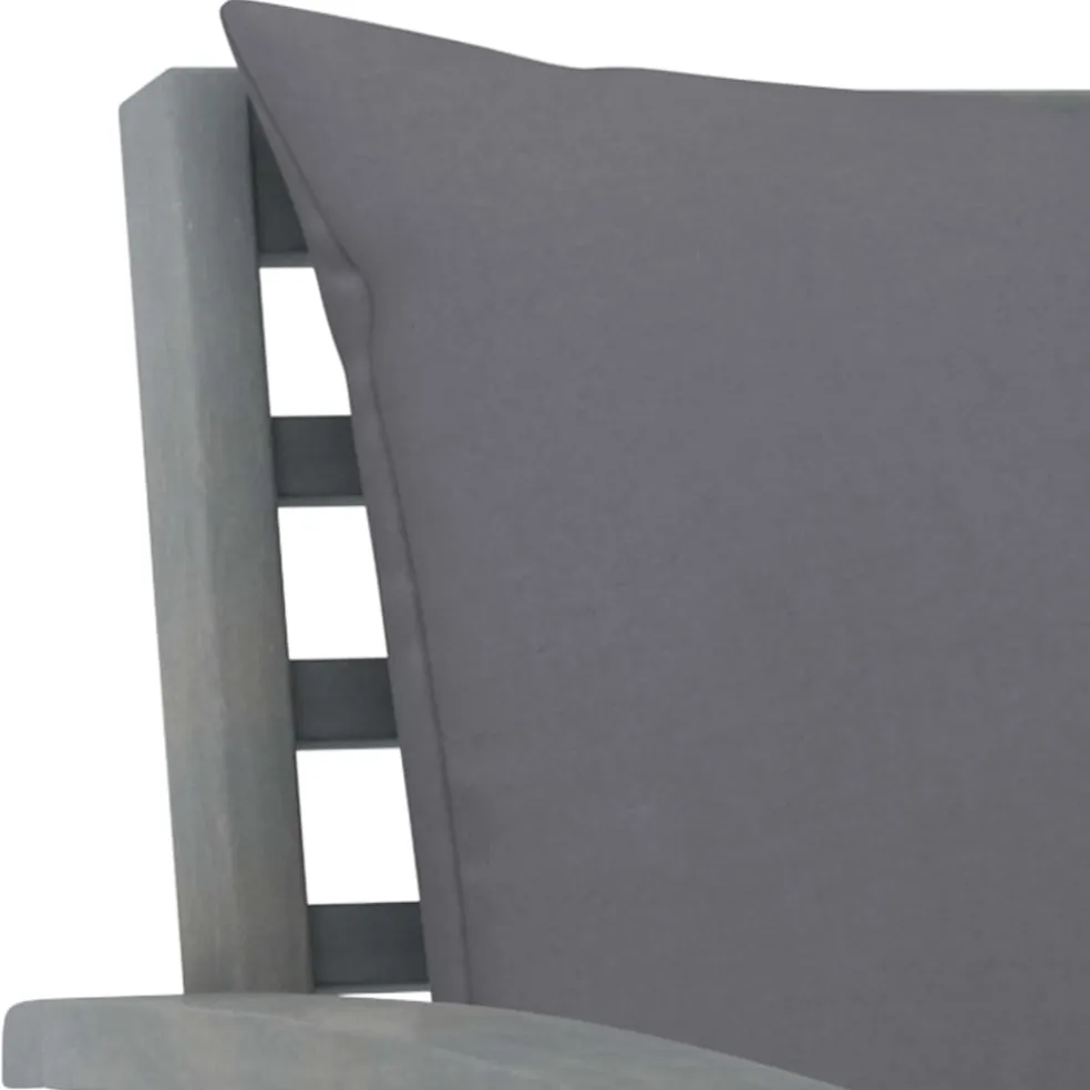vidaXL 4-delige Loungeset met kussens massief acaciahout