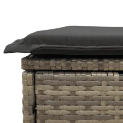 vidaXL 8-delige Loungeset met kussens poly rattan grijs