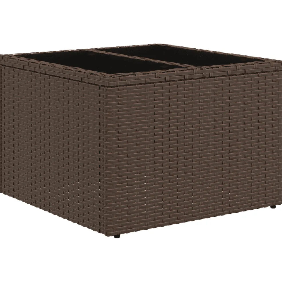 vidaXL 8-delige Loungeset met kussens poly rattan bruin