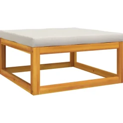 vidaXL 5-delige Loungeset met lichtgrijze kussens massief hout