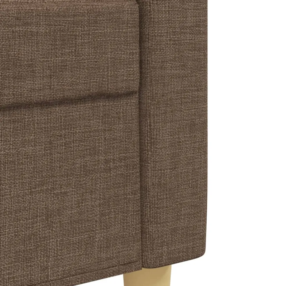 vidaXL 2-delige Loungeset met sierkussens stof bruin