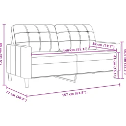 vidaXL 2-delige Loungeset met sierkussens stof bruin