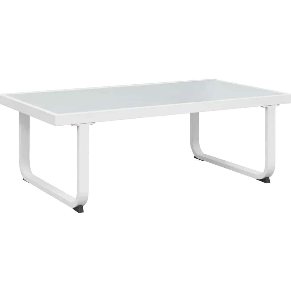 vidaXL 5-delige Loungeset textileen aluminium zwart