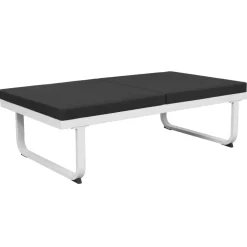 vidaXL 5-delige Loungeset textileen aluminium zwart