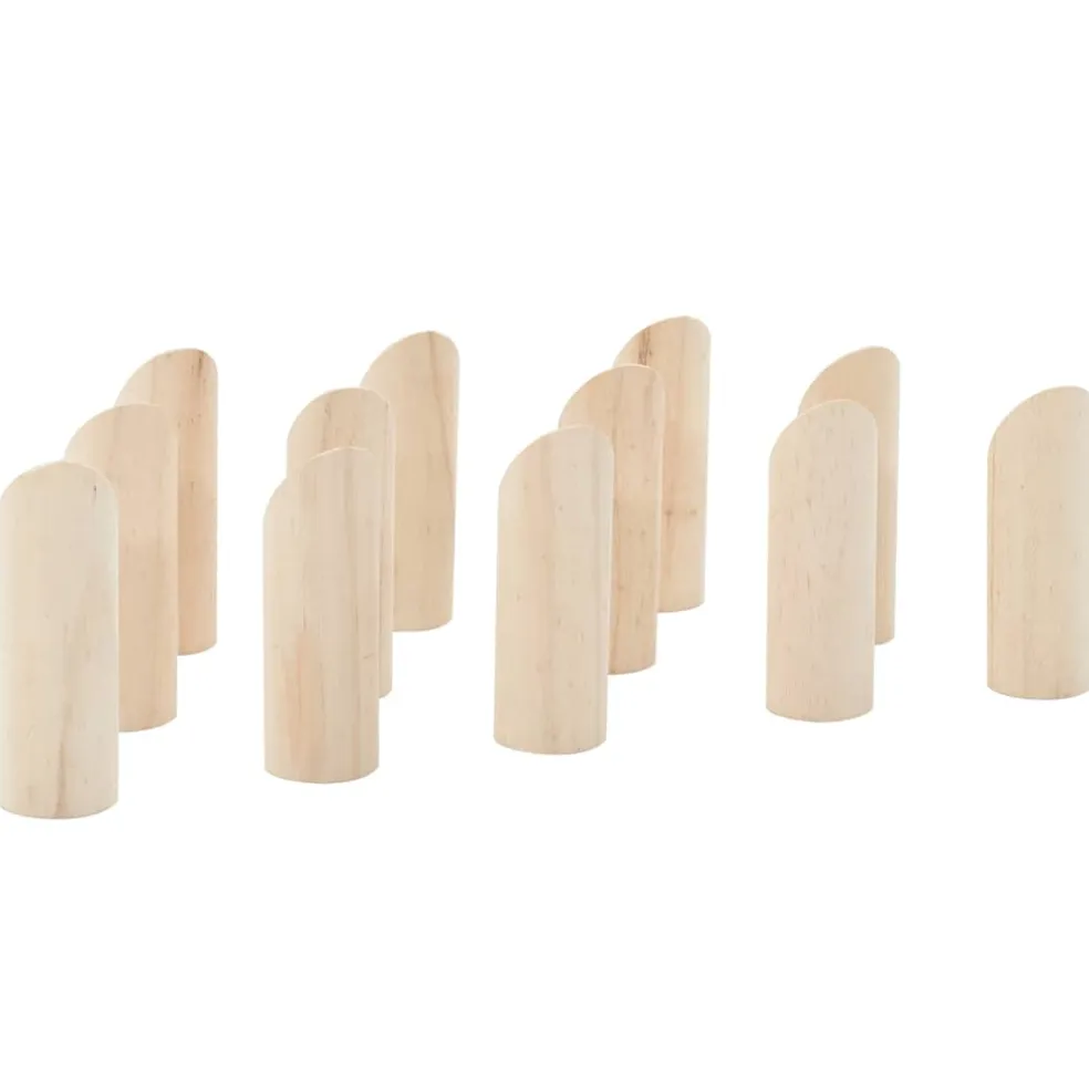 vidaXL 13-delige Nummerkubb spelset met draagtas massief grenenhout