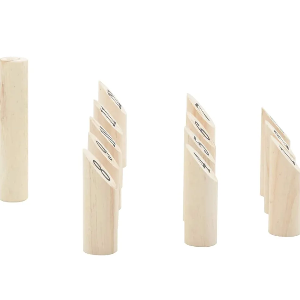 vidaXL 13-delige Nummerkubb spelset met draagtas massief grenenhout
