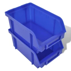vidaXL 30-delige Opbergrek voor aan de wand blauw en rood