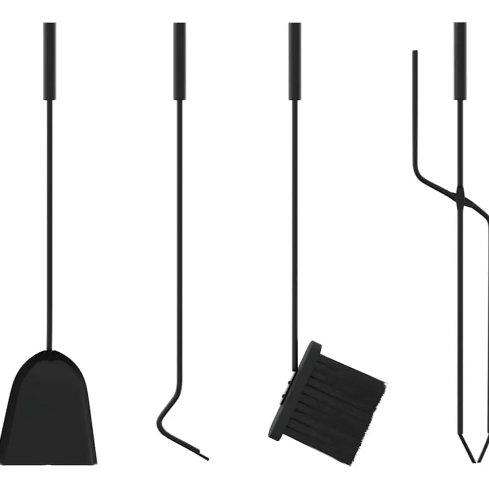 vidaXL 5-delige openhaardgereedschapset 18x56 cm staal