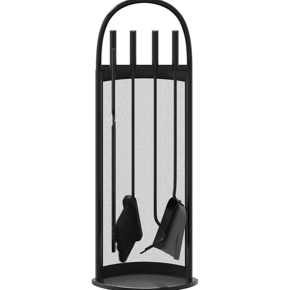 vidaXL 5-delige openhaardgereedschapset 23x15x66 cm staal