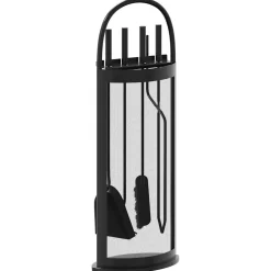 vidaXL 5-delige openhaardgereedschapset 23x15x66 cm staal