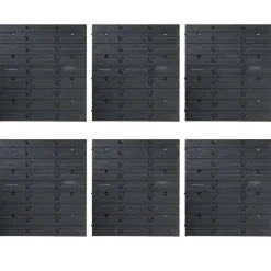 vidaXL 96-delige Opslagbakkenset met wandpanelen rood en zwart