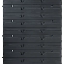 vidaXL 32-delige Opslagbakkenset met wandpanelen rood en zwart