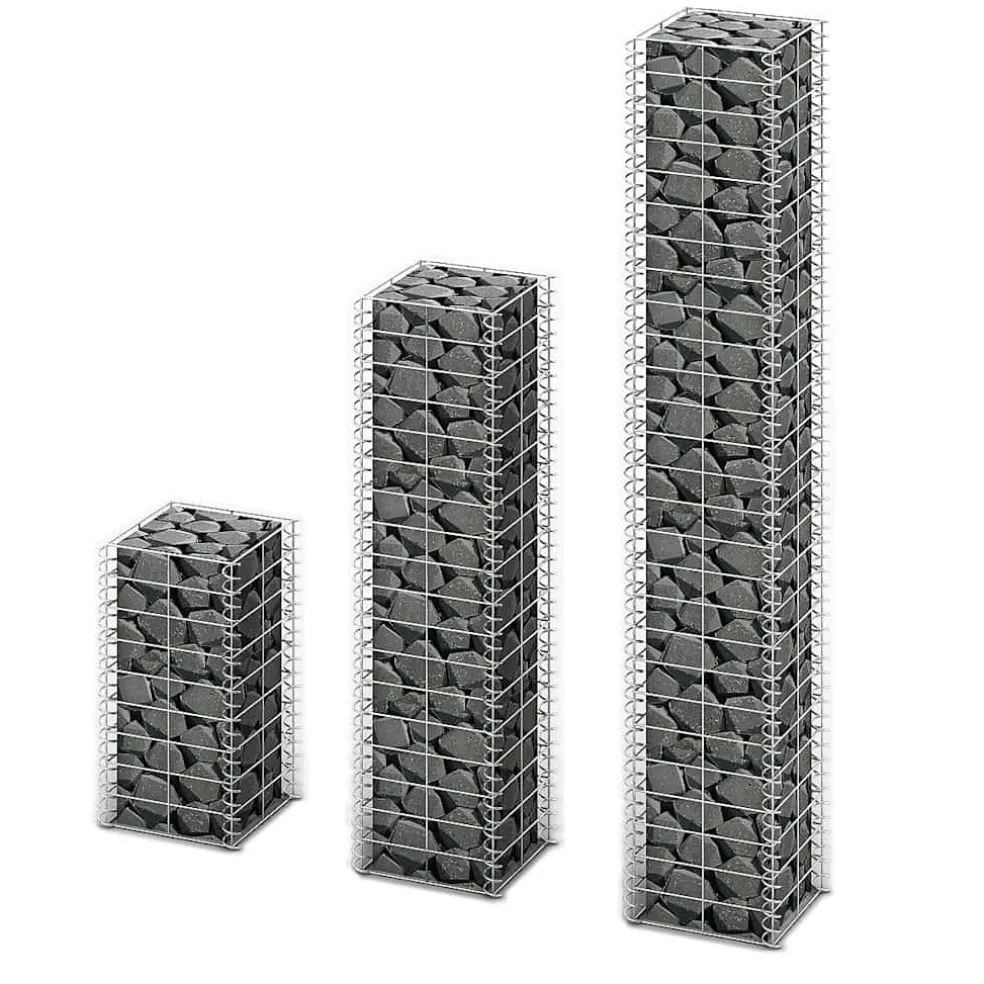 vidaXL 3-delige Schanskorfset gegalvaniseerd draad