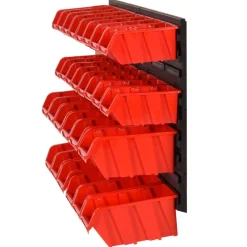 vidaXL 30-delige Sorteersysteemset 77x39 cm polypropeen rood en zwart