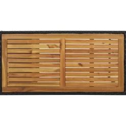 vidaXL 5-delige Tuinbarset met kussens poly rattan zwart