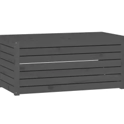 vidaXL 4-delige Tuinboxset massief grenenhout grijs