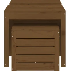 vidaXL 3-delige Tuinboxset massief grenenhout honingbruin