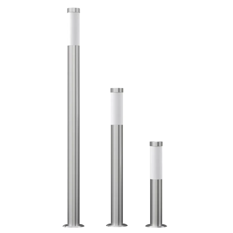 vidaXL 3-delige Tuinlampenset waterdicht roestvrij staal