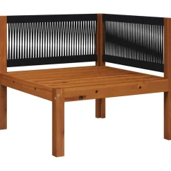 vidaXL 2-delige tuinloungeset met kussens van acaciahout en touw