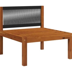 vidaXL 2-delige tuinloungeset met kussens van acaciahout en touw