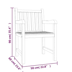 vidaXL 4-delige Tuinset massief teakhout
