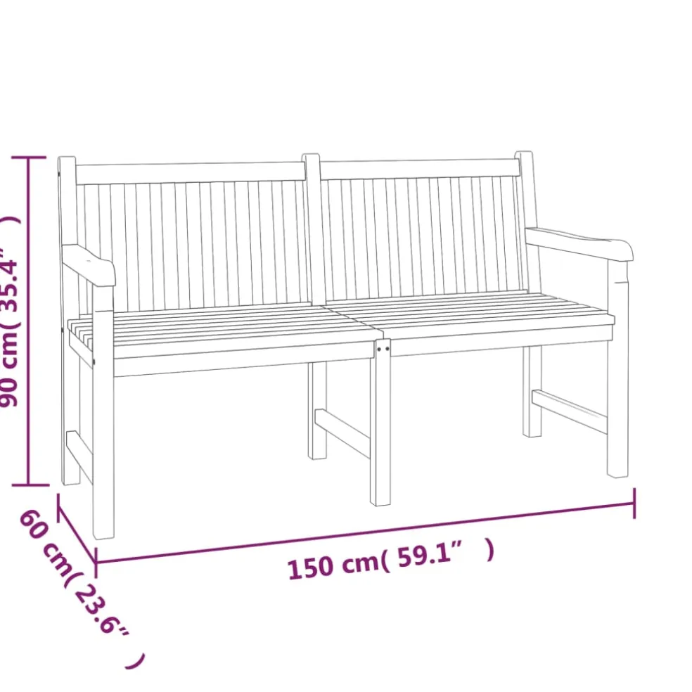 vidaXL 4-delige Tuinset massief teakhout