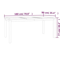 vidaXL 4-delige Tuinset massief teakhout