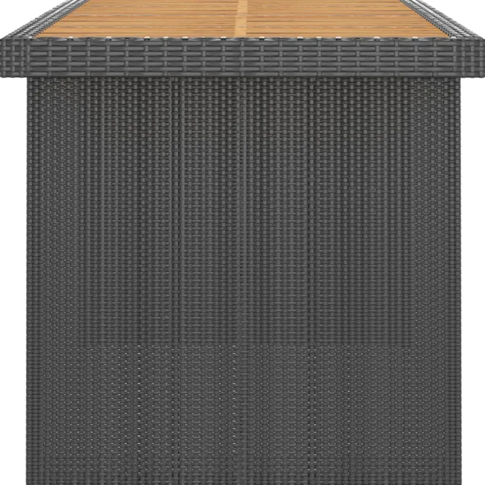 vidaXL 9-delige Tuinset met kussens poly rattan zwart