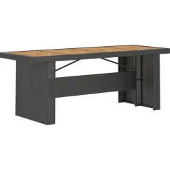 vidaXL 9-delige Tuinset met kussens poly rattan zwart