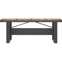 vidaXL 9-delige Tuinset met kussens poly rattan zwart
